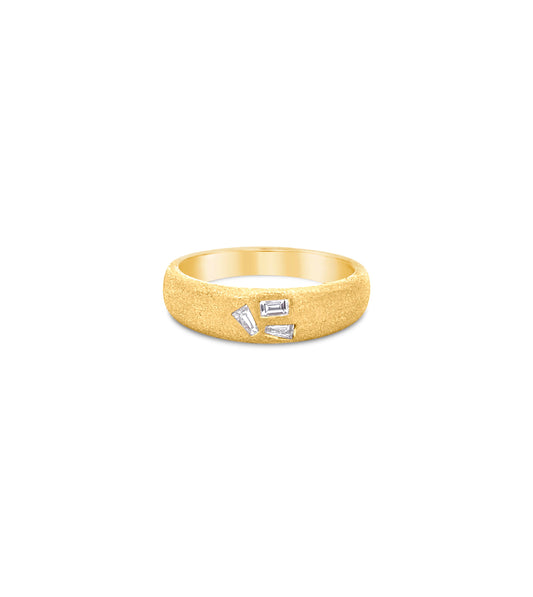 Diamond Baguette Cluster Signet Ring