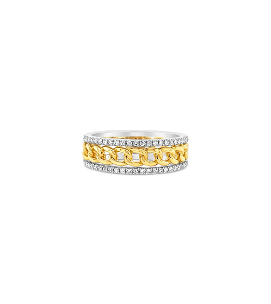 Diamond Cuban Link Line Band