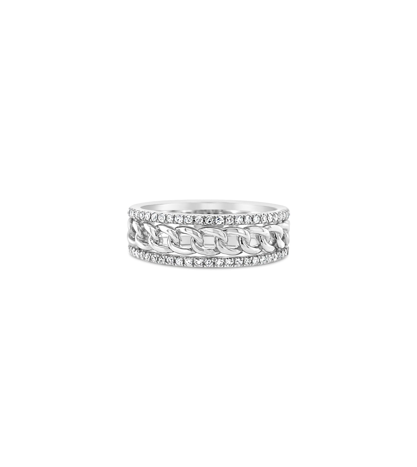 Diamond Cuban Link Line Band