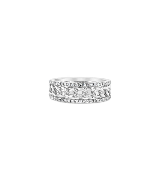 Diamond Cuban Link Line Band
