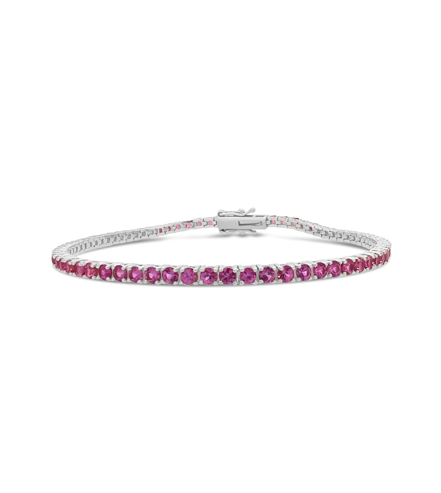 Pink Sapphire Tennis Bracelet