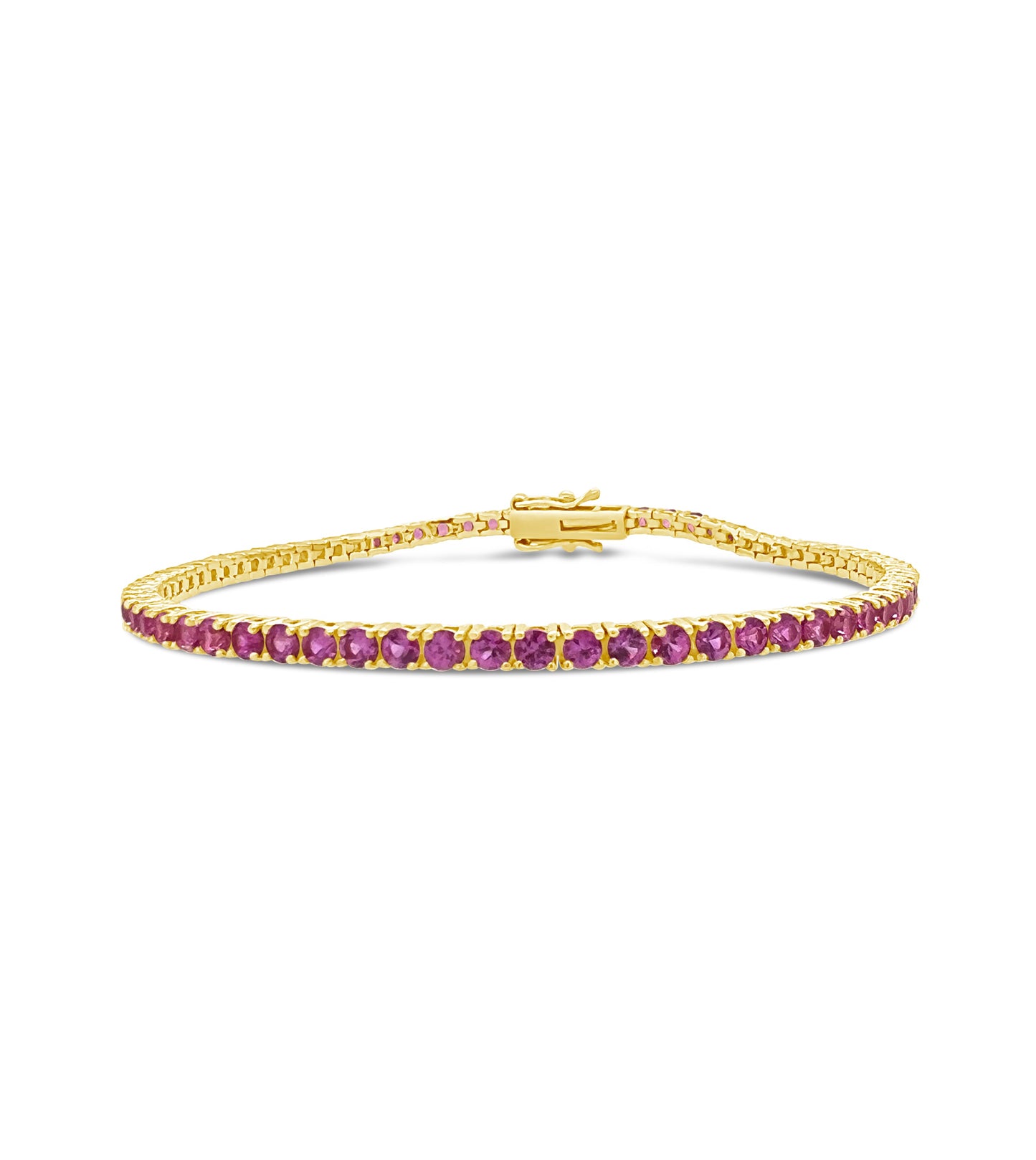 Pink Sapphire Tennis Bracelet