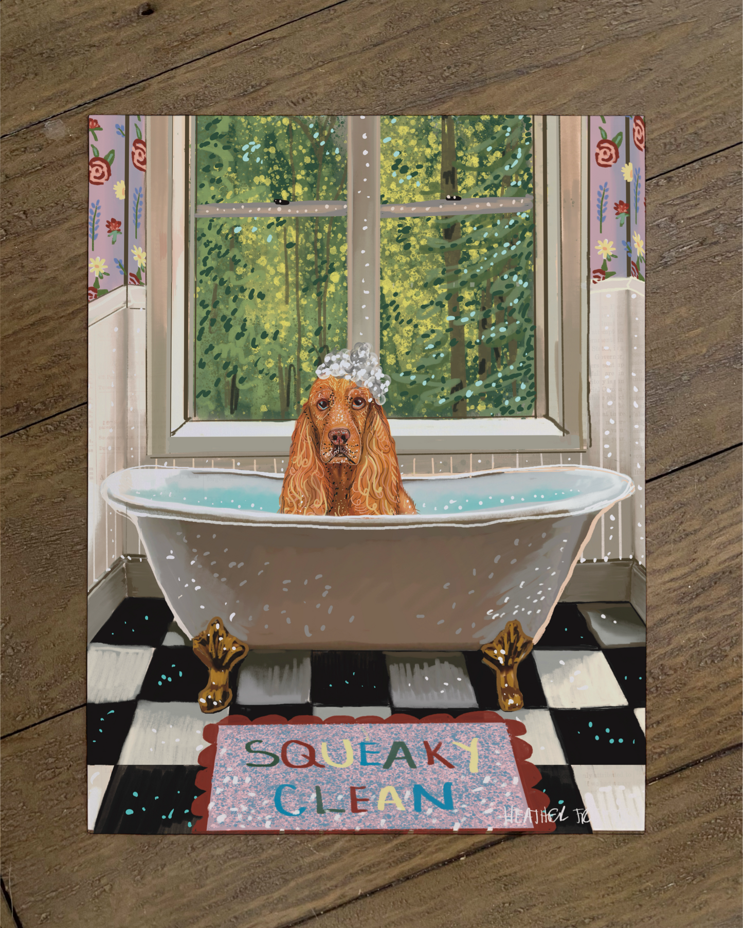 Cocker Spaniel - Build Your Own Pet Portrait Paper Print