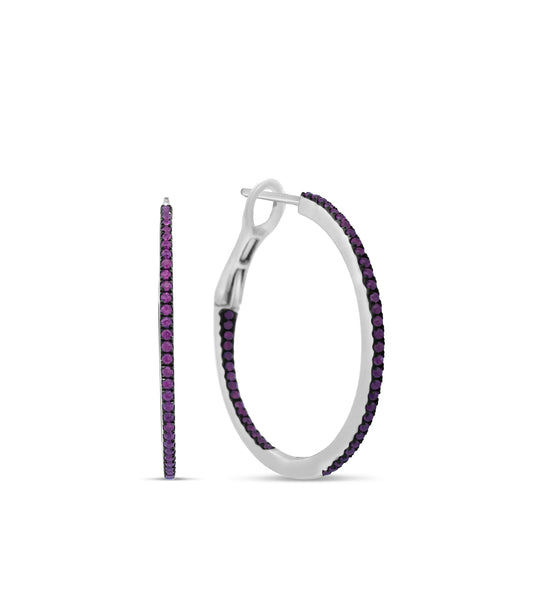 Ruby Slim Hoop Earring