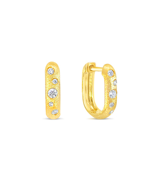 Diamond Scatter Huggie Earring