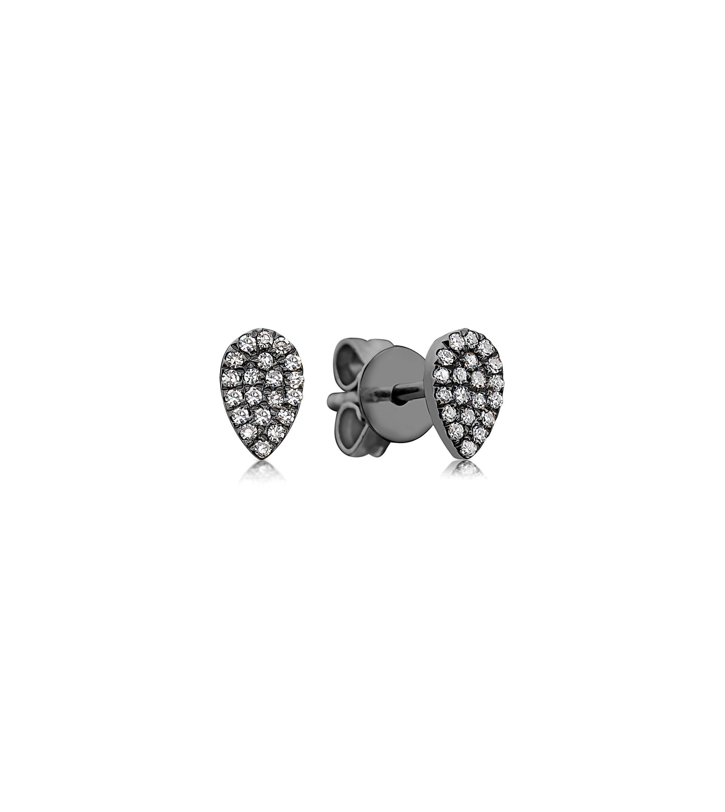 Diamond Pear Stud Earring