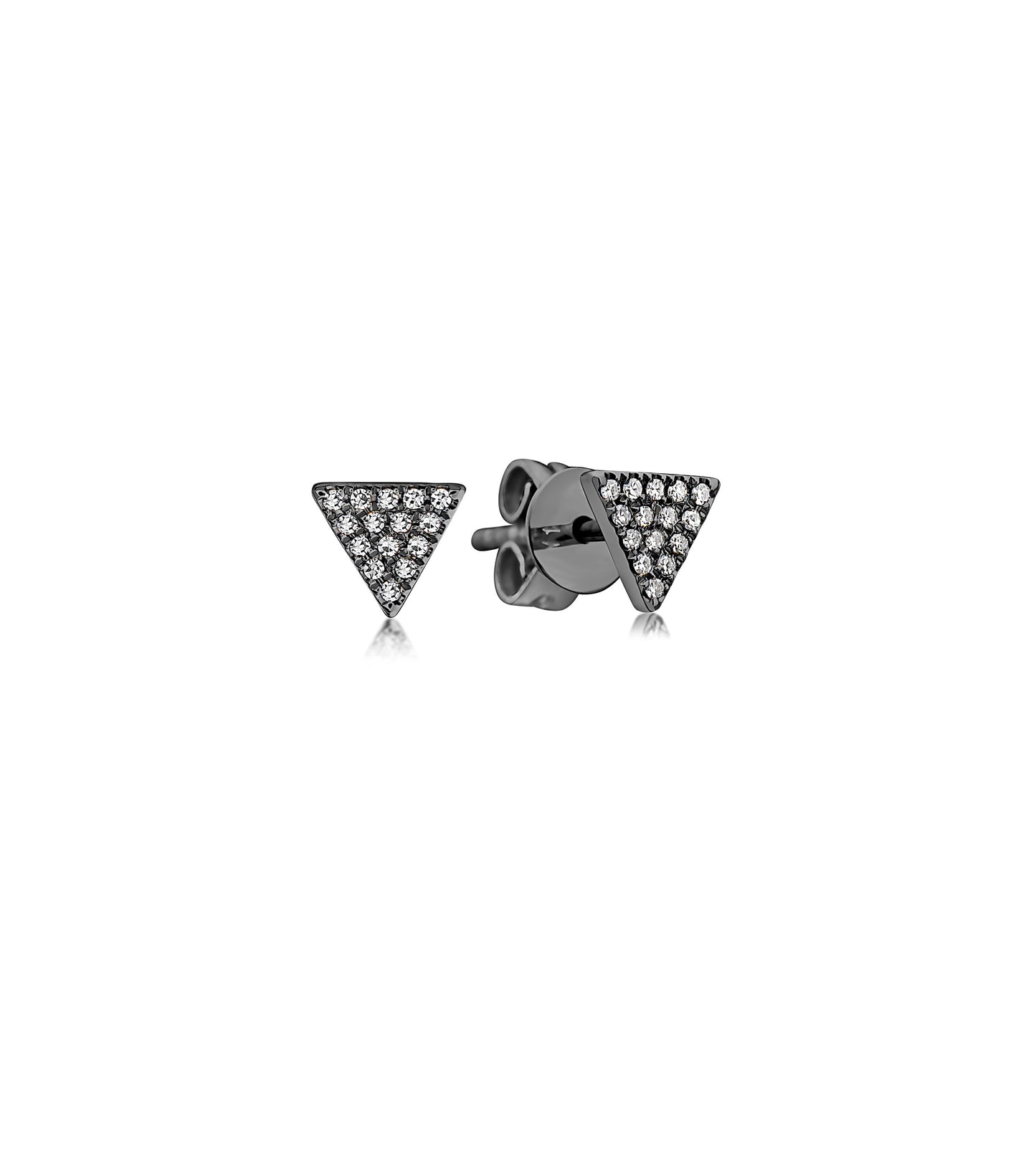 Diamond Triangle Stud Earring
