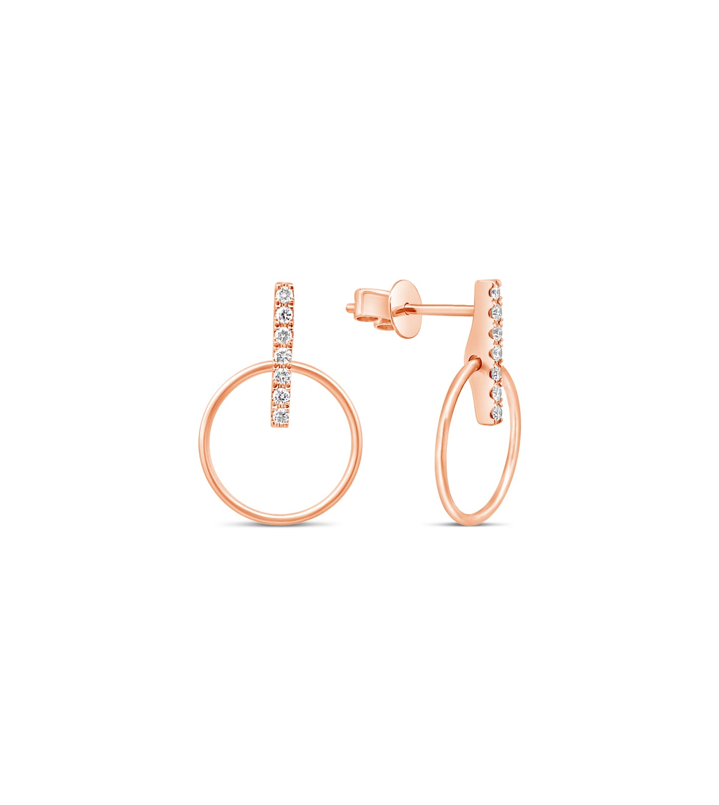Diamond Door Knocker Earring