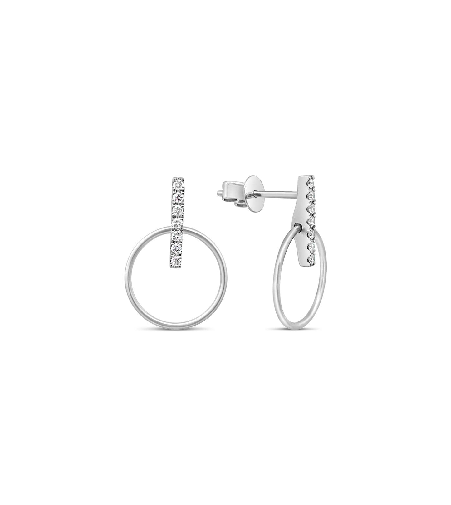 Diamond Door Knocker Earring