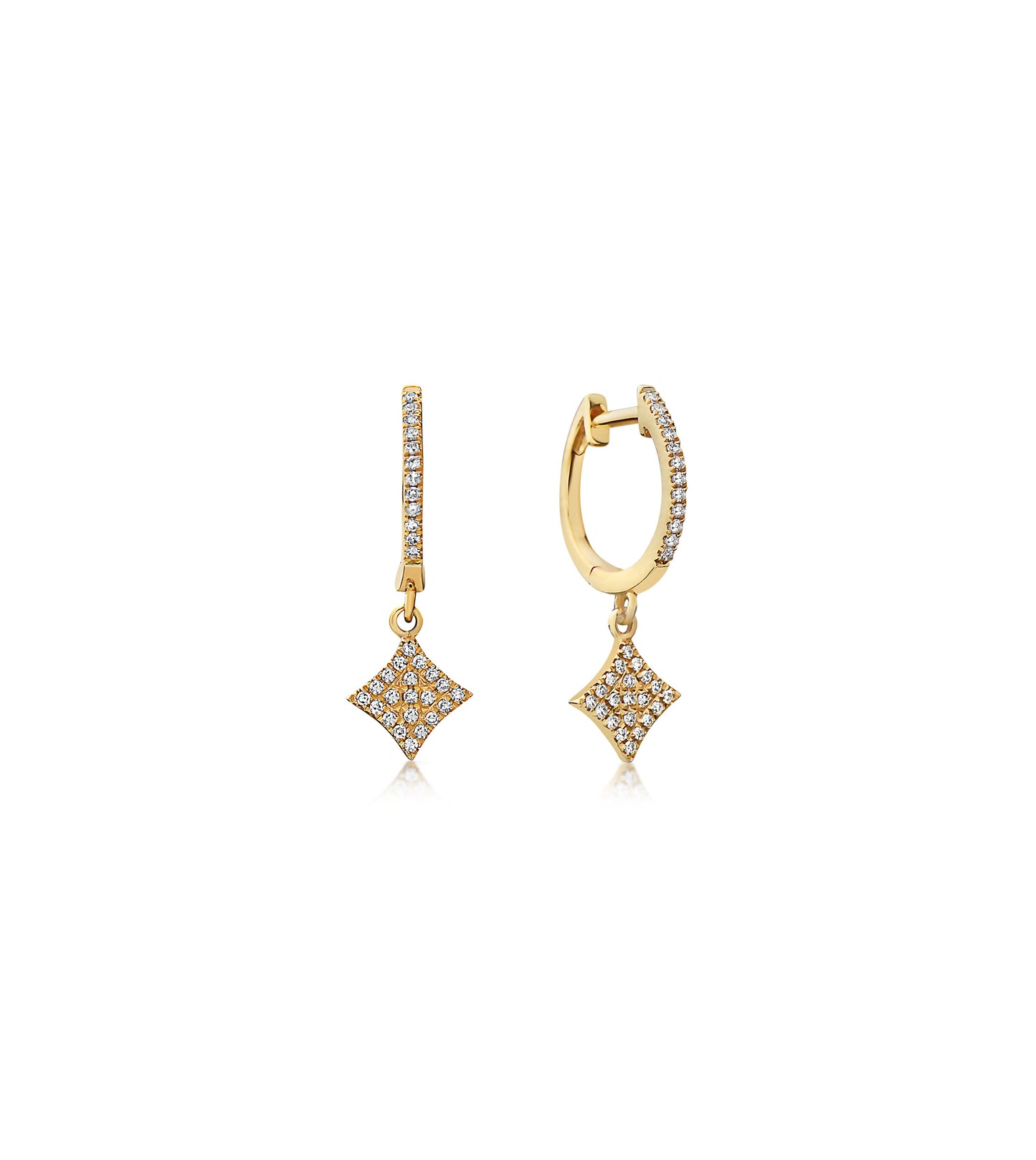 Diamond Firework Dangle Earring