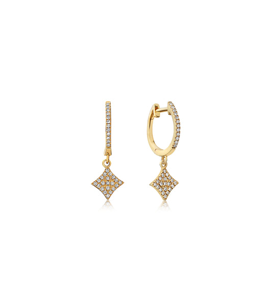 Diamond Firework Dangle Earring