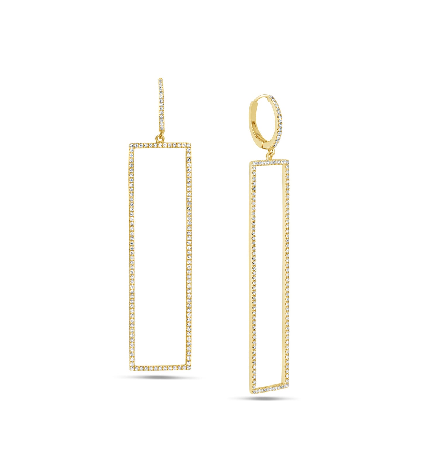 Diamond Jumbo Rectangle Earring