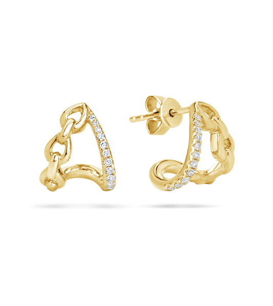 Diamond Split Link Earring