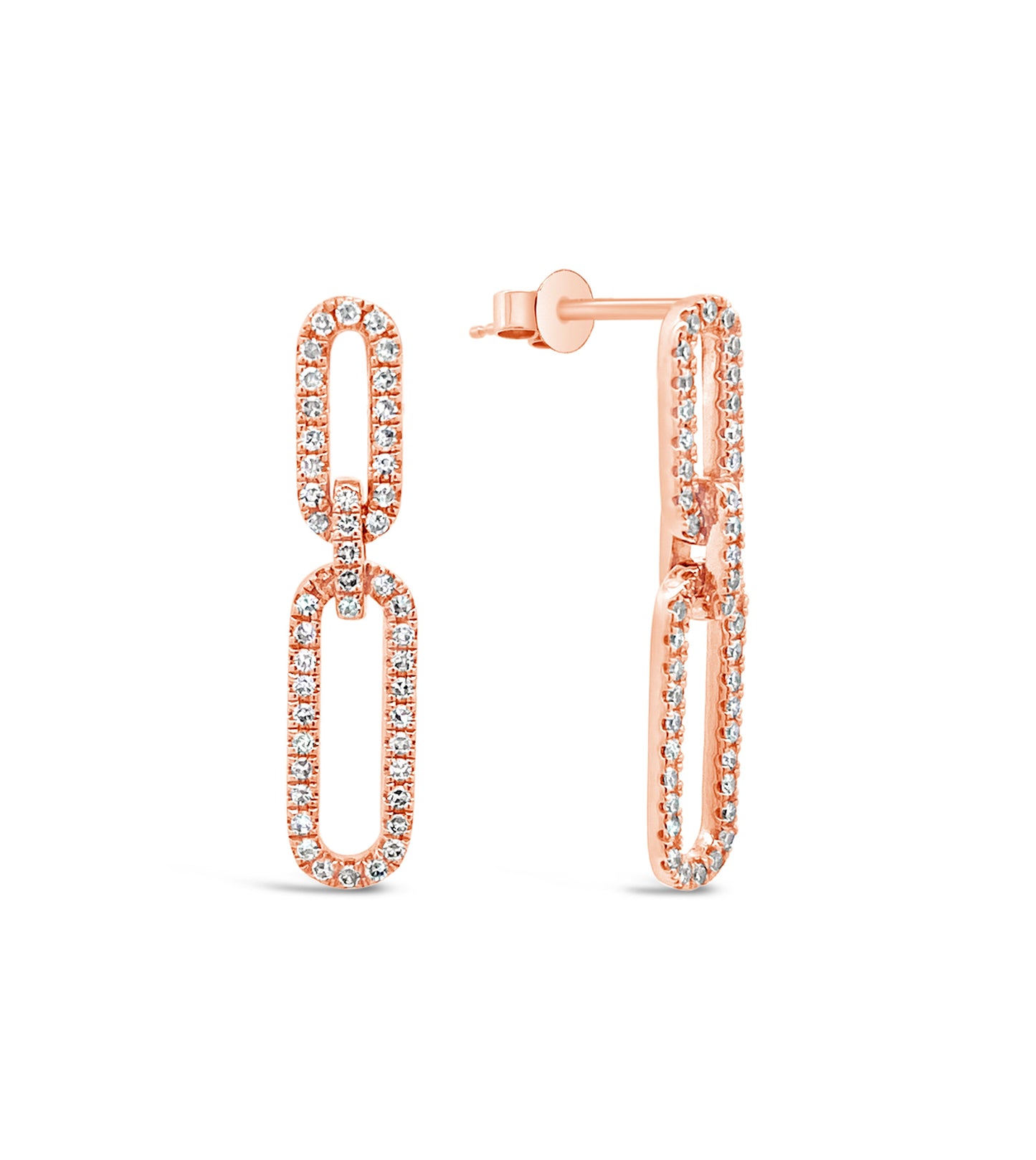 Diamond Paperclip Earring
