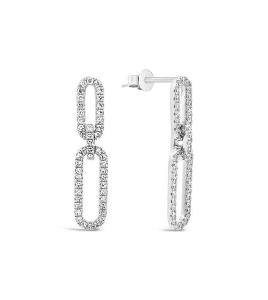 Diamond Paperclip Earring