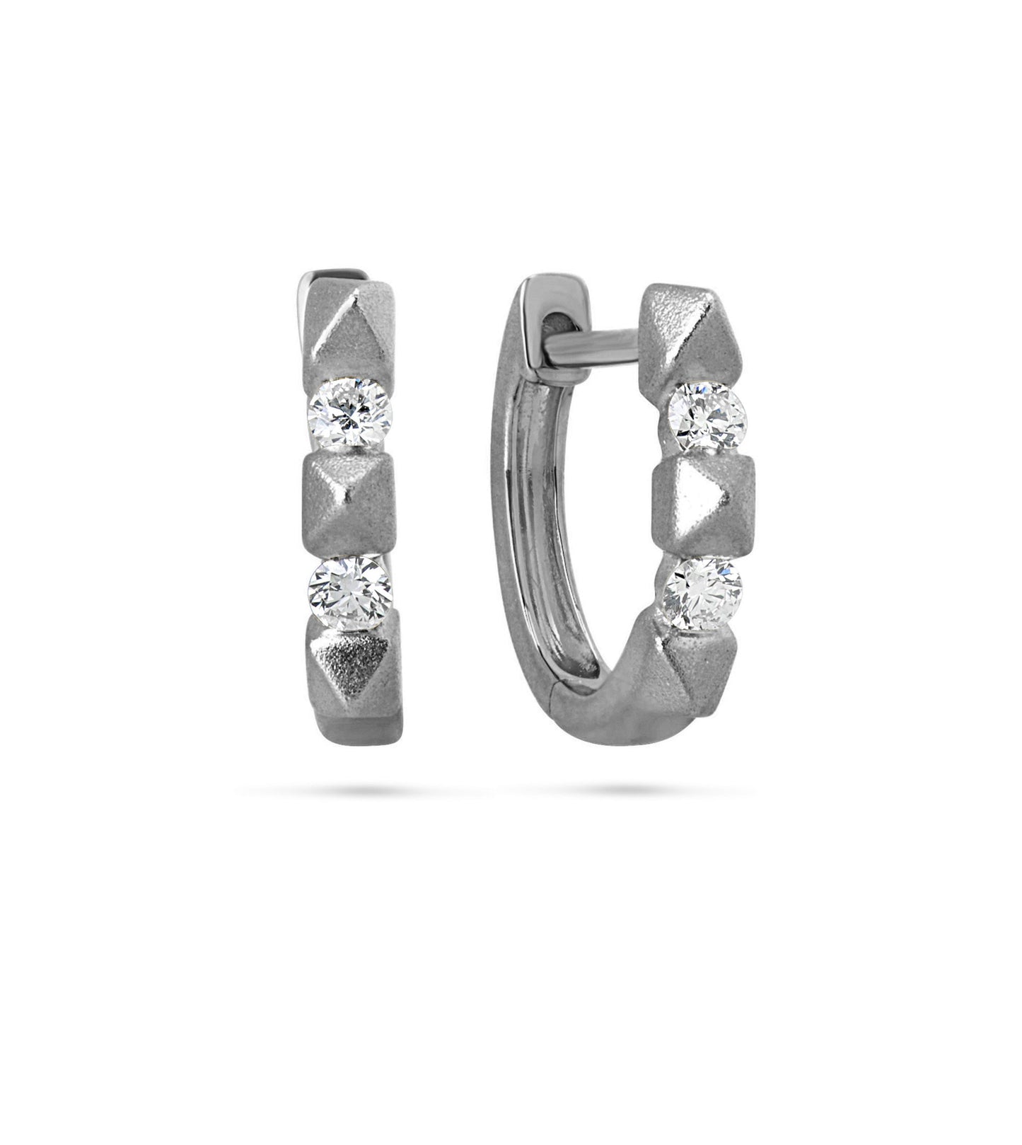Diamond Spike Huggie Earring