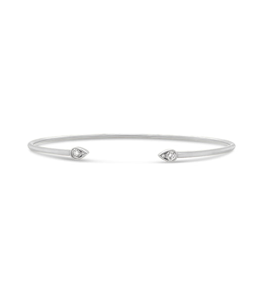 Diamond Pear Shape Flexible Bangle
