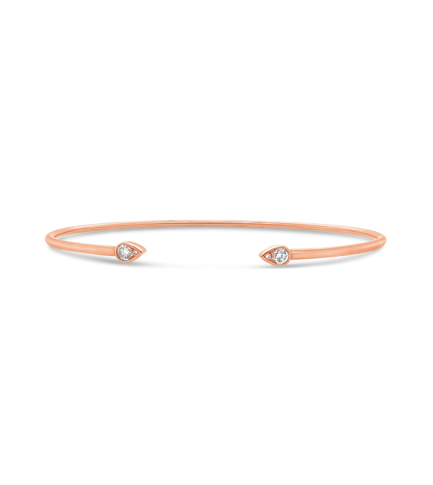 Diamond Pear Shape Flexible Bangle