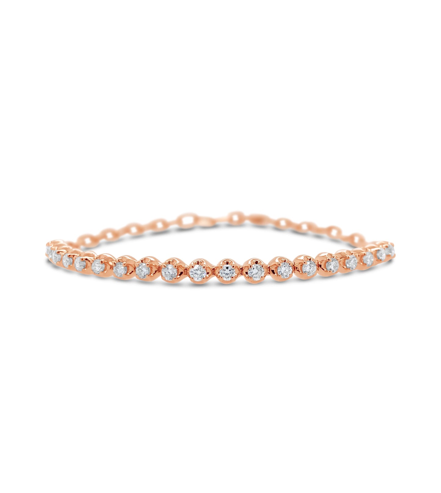 Diamond Paperclip Tennis Bracelet