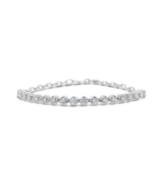 Diamond Paperclip Tennis Bracelet