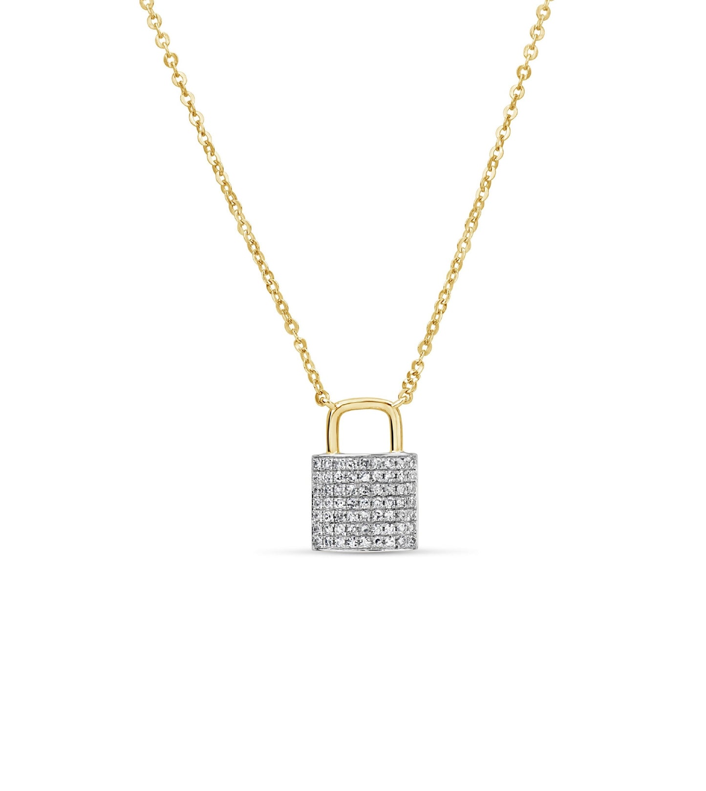 Diamond Lock Necklace