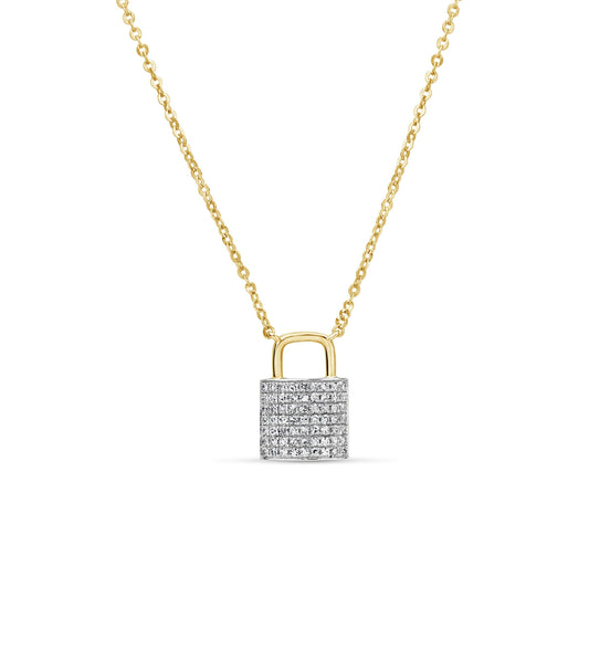 Diamond Lock Necklace