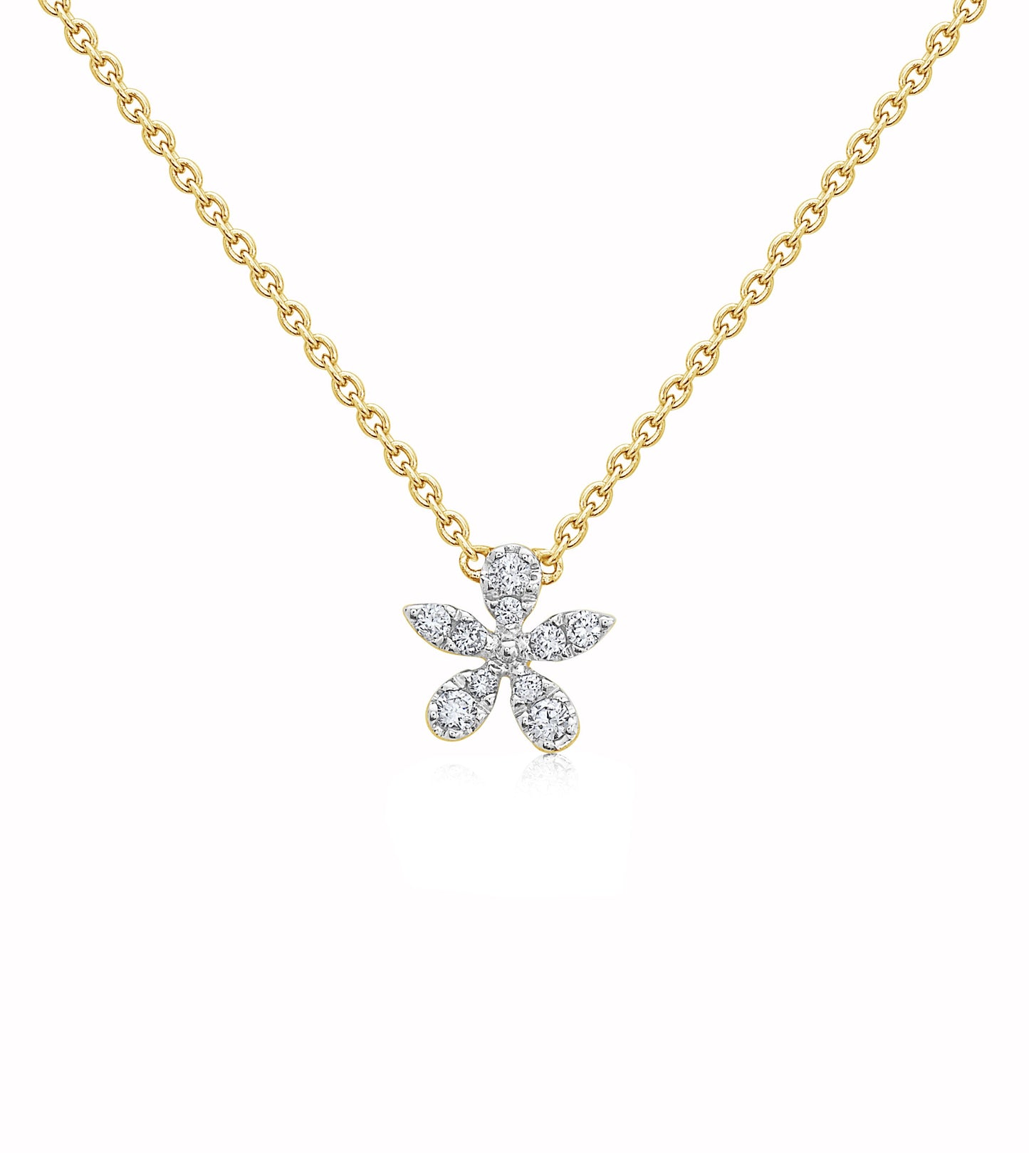 Diamond Flower Necklace