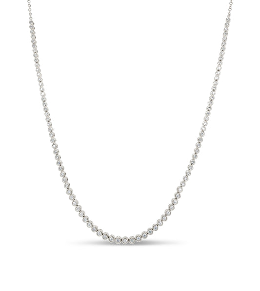 Diamond Bezel Tennis Necklace