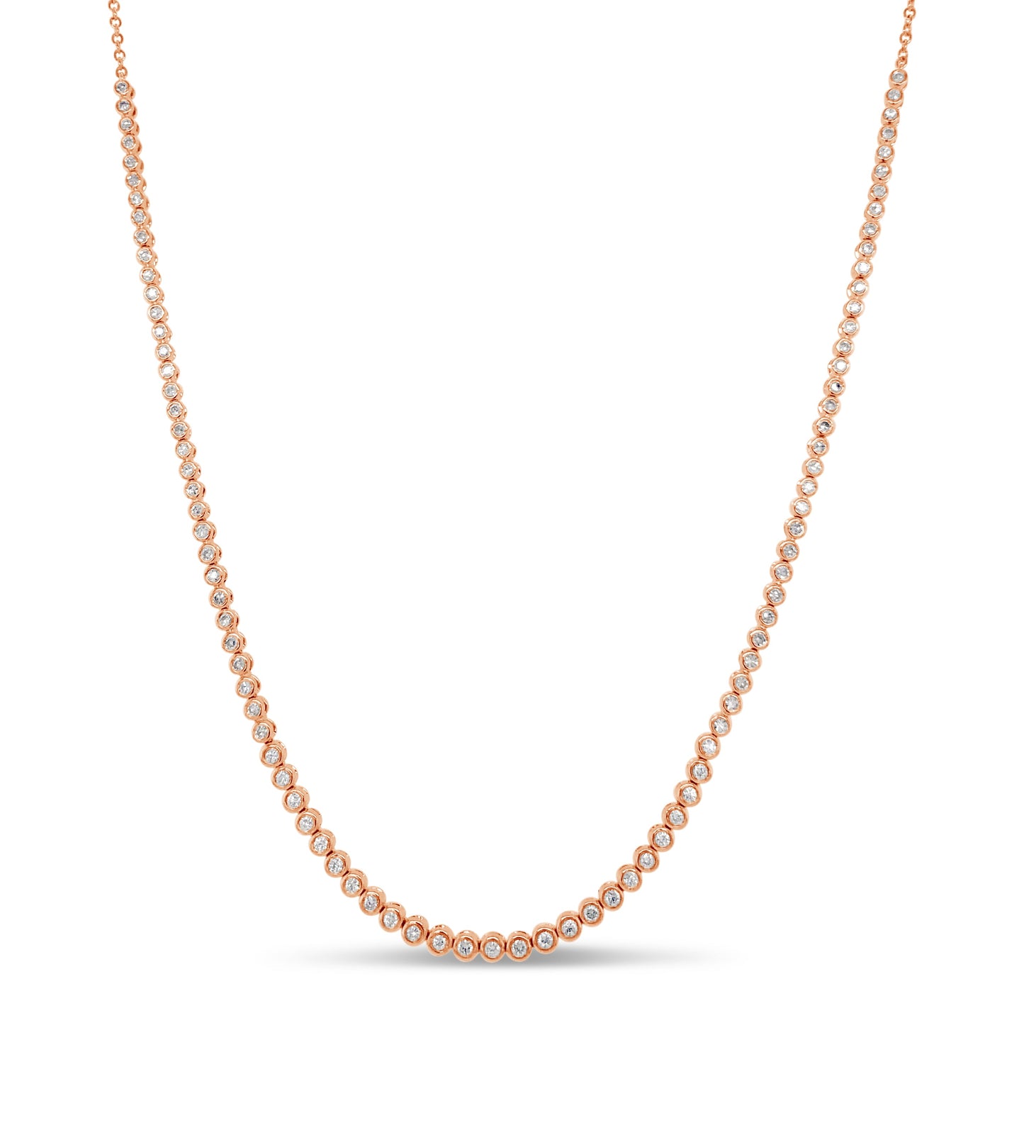 Diamond Bezel Tennis Necklace