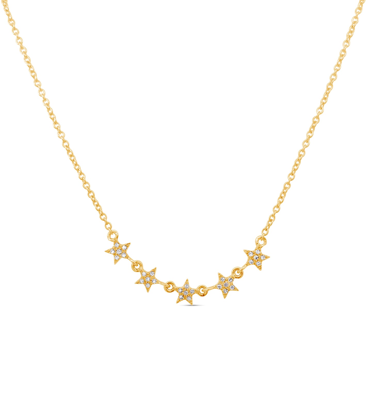 Diamond 5 Star Necklace