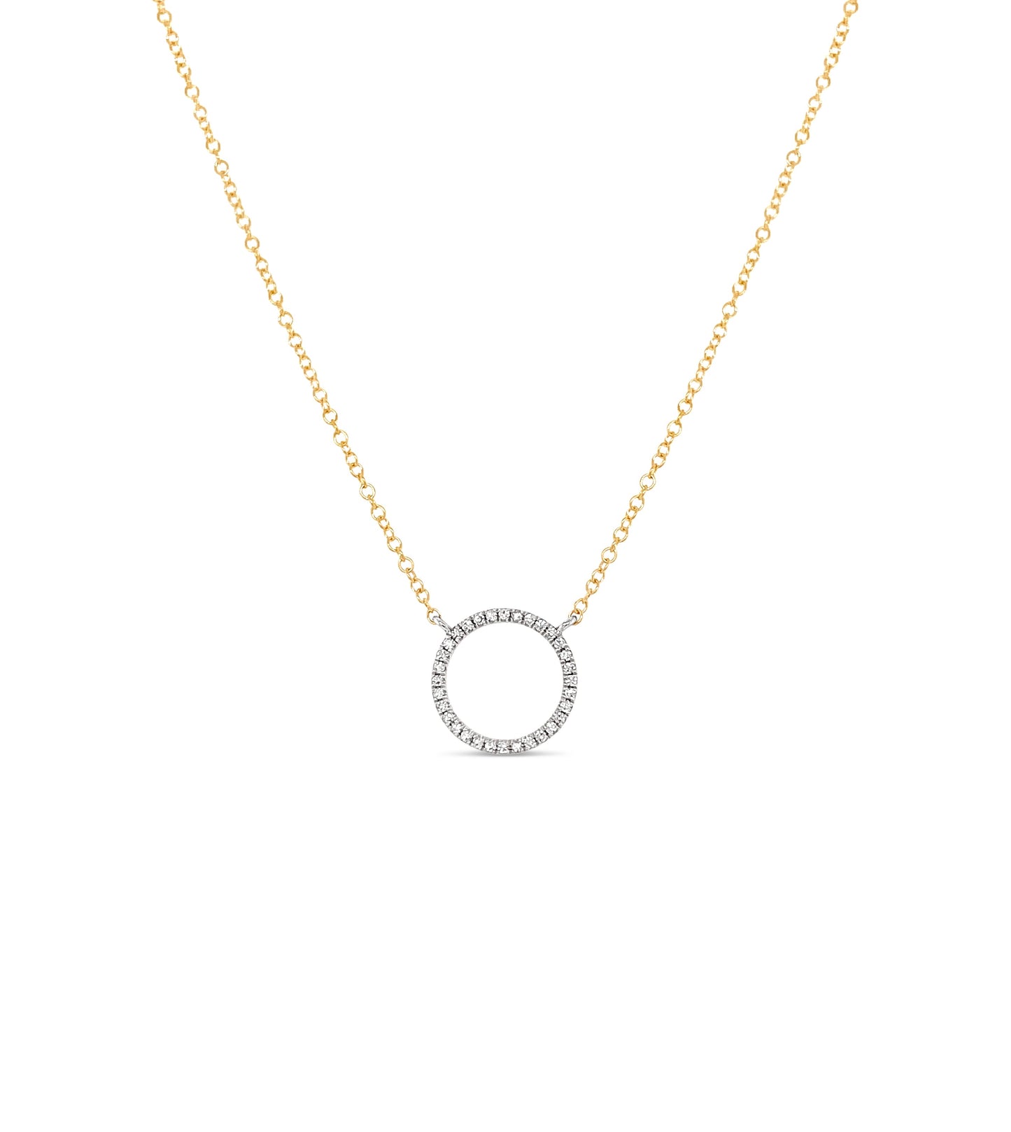 Diamond Open Circle Necklace
