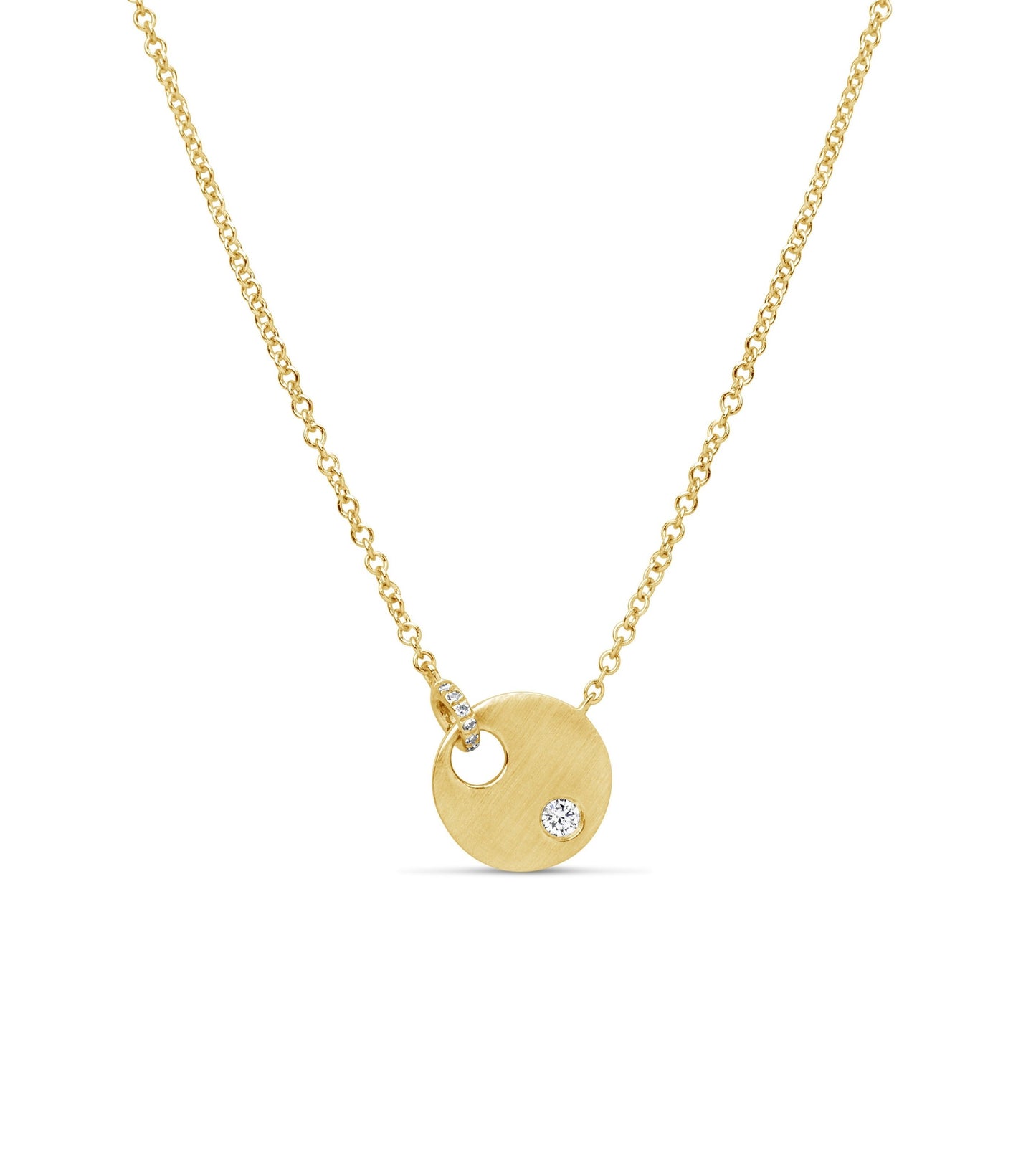 Diamond Dot & Disc Necklace