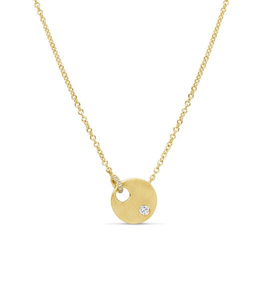 Diamond Dot & Disc Necklace