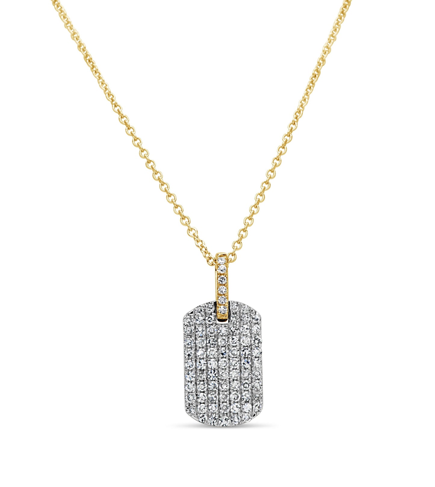 Diamond Dog Tag Necklace
