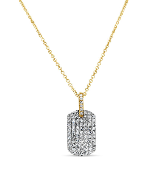 Diamond Dog Tag Necklace