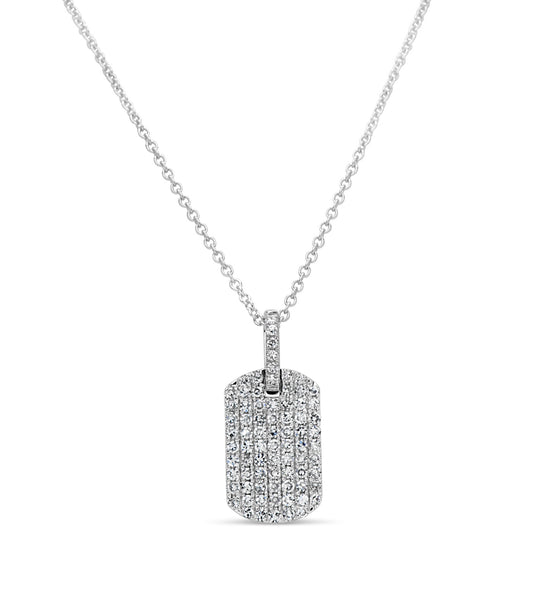 Diamond Dog Tag Necklace