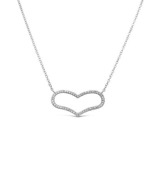 Diamond Open Heart Necklace
