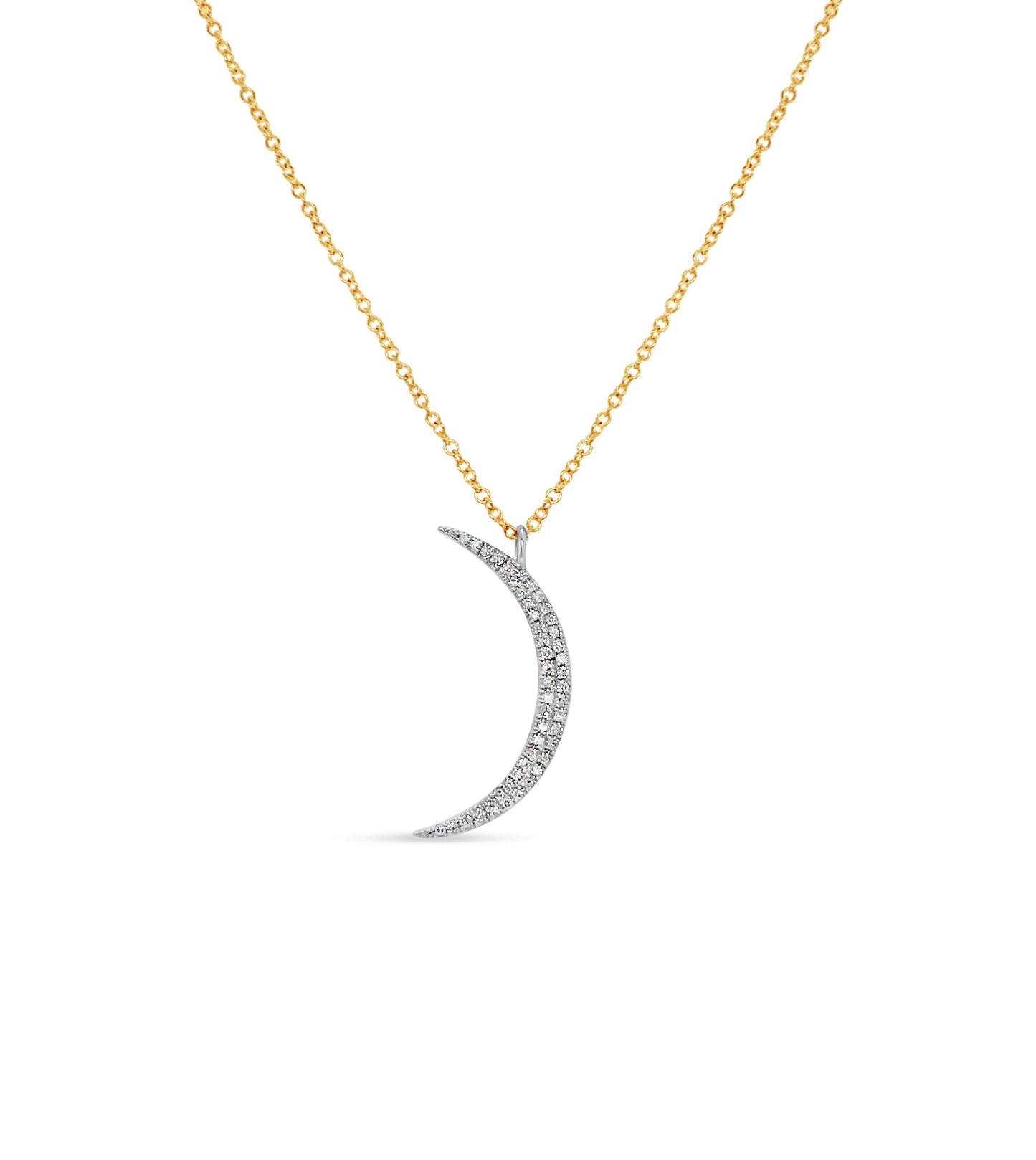 Diamond Crescent Moon Necklace