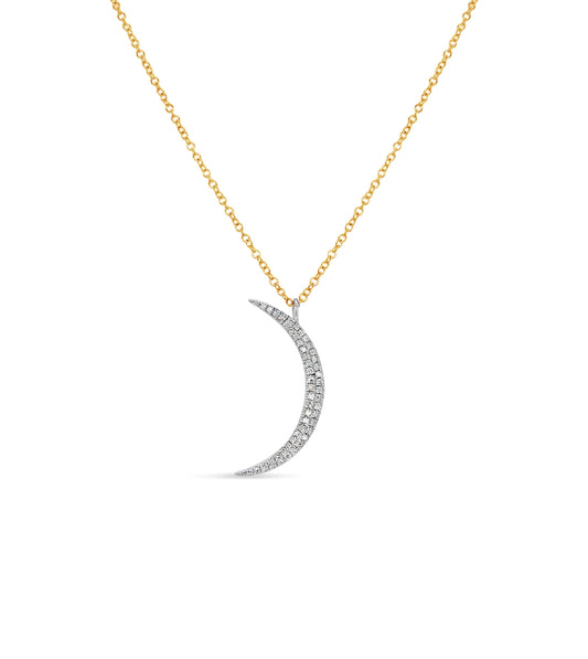 Diamond Crescent Moon Necklace