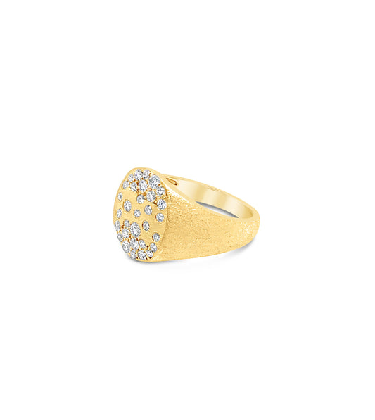 Diamond Celestial Signet Ring