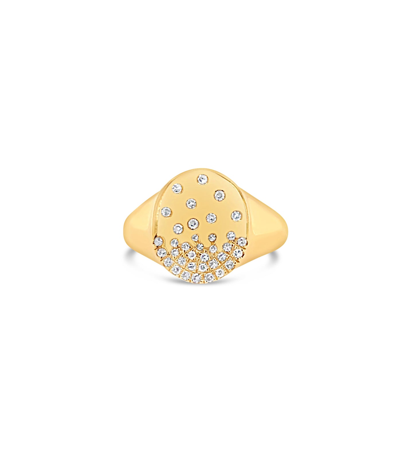 Diamond Celestial Signet Ring