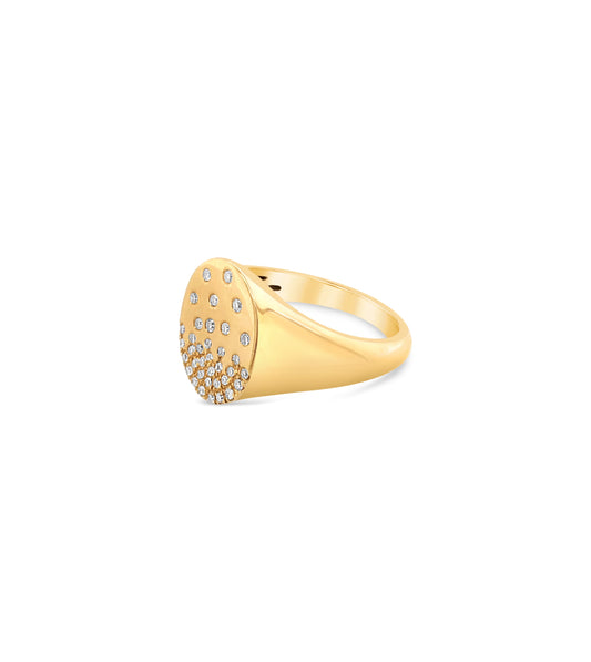 Diamond Celestial Signet Ring