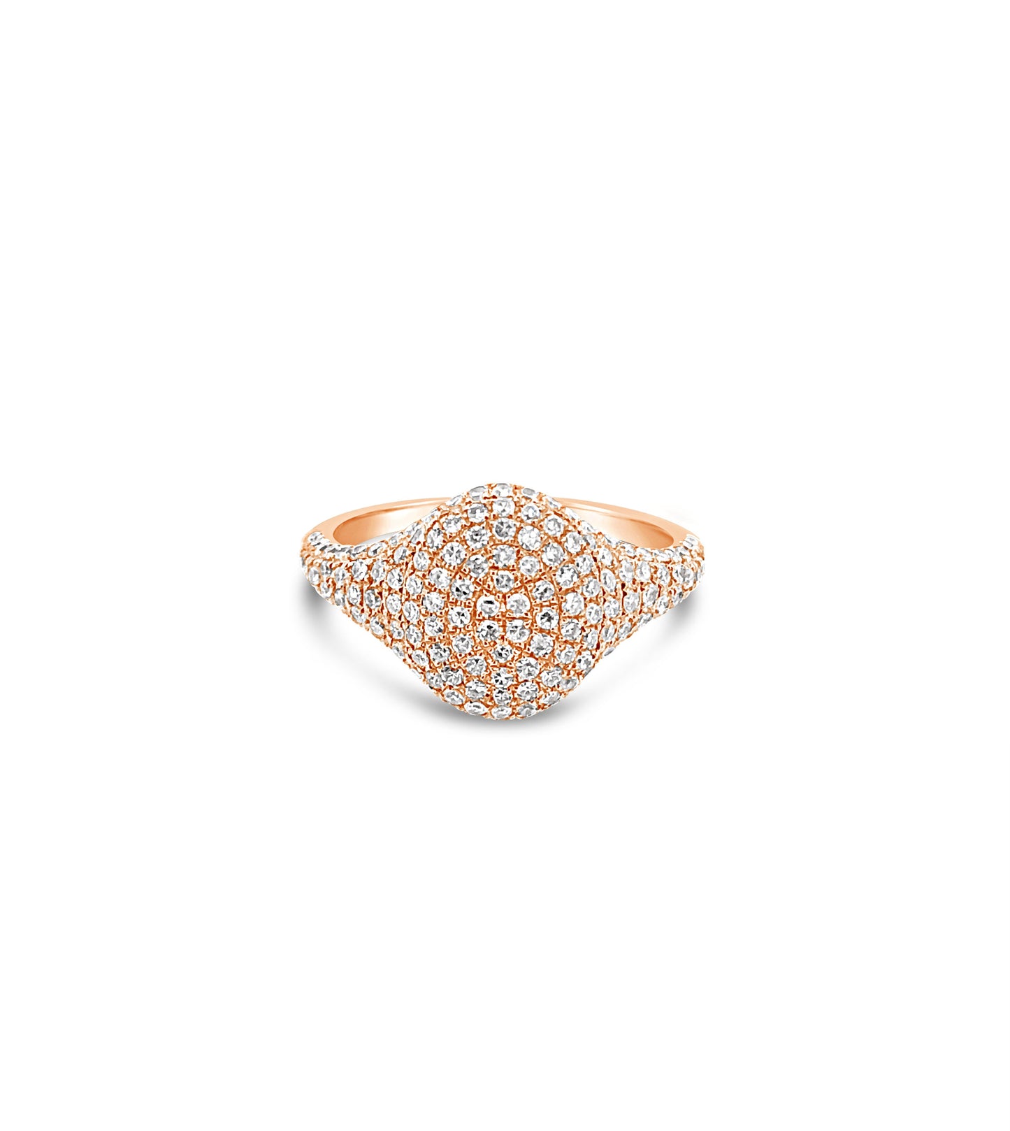 Diamond Oval Pinky Ring