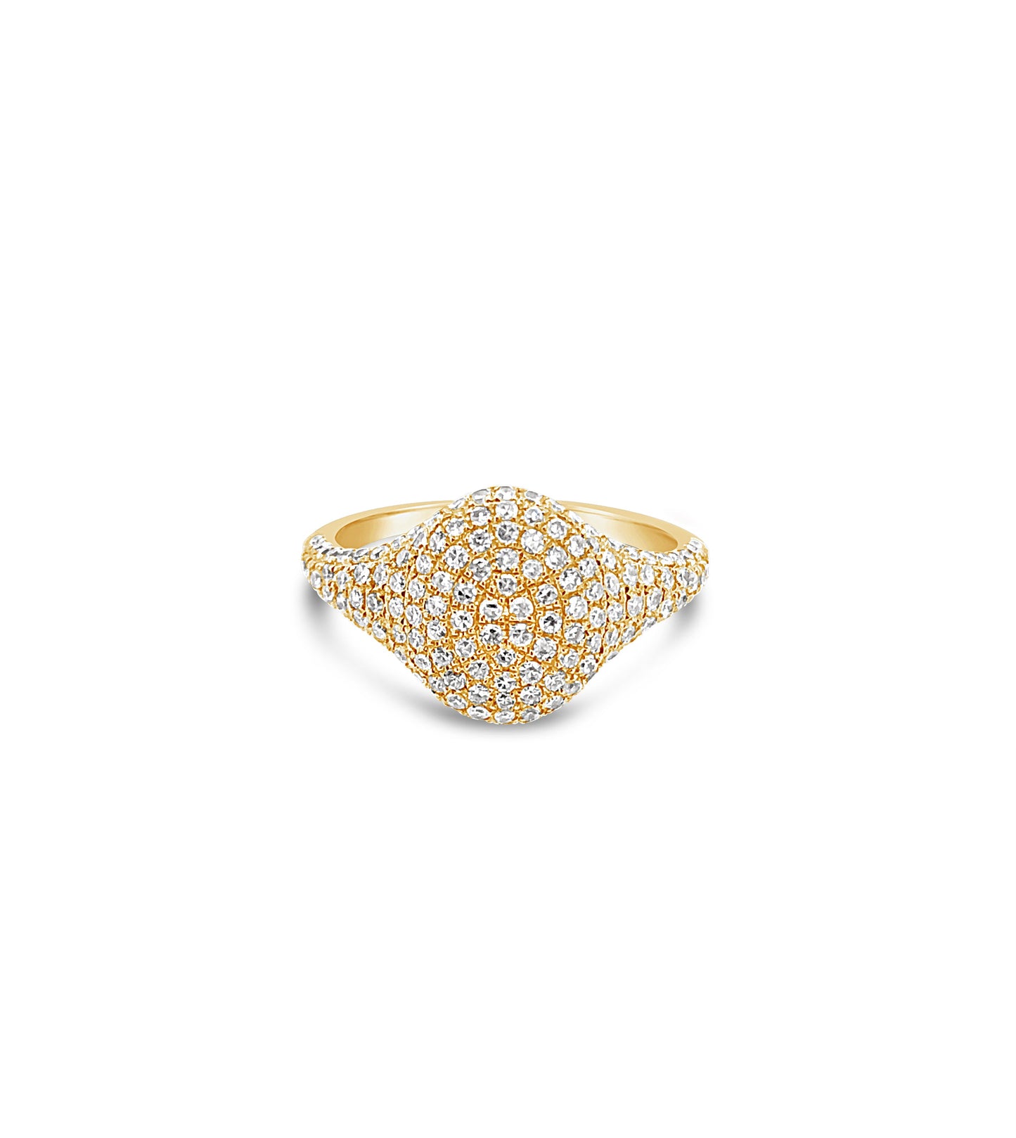 Diamond Oval Pinky Ring