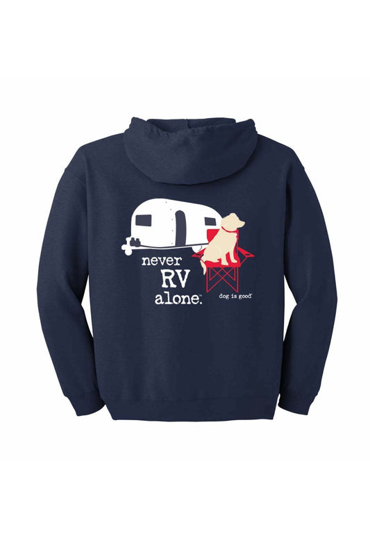 Zip Hoodie: Never RV Alone