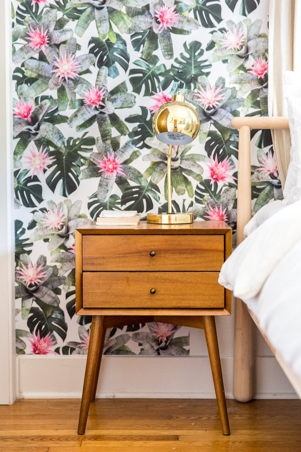 Rad Bromeliad Wallpaper, white