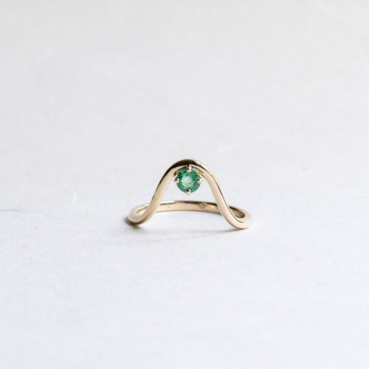 14K Emerald Ring Guard