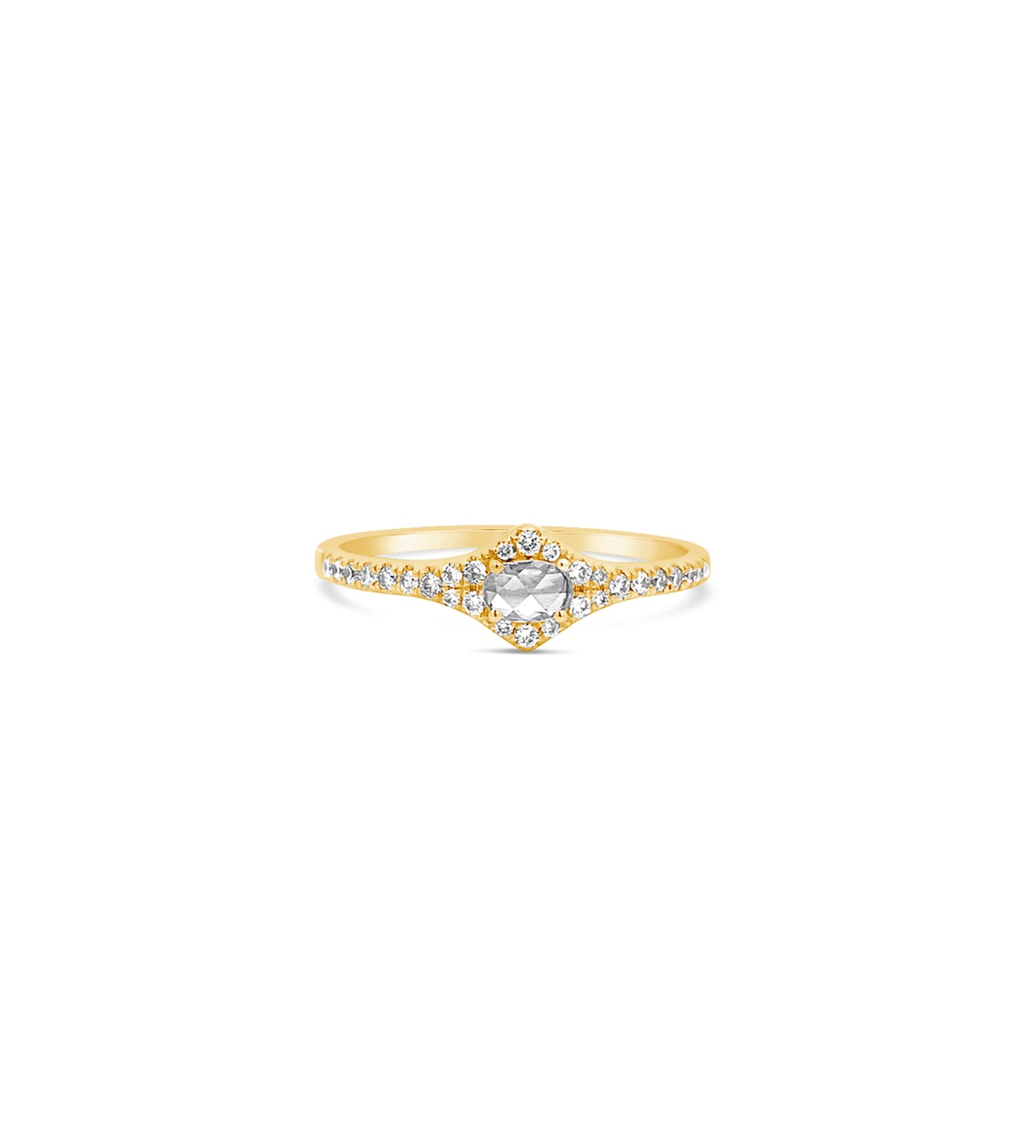Rose Cut Diamond Royal Ring
