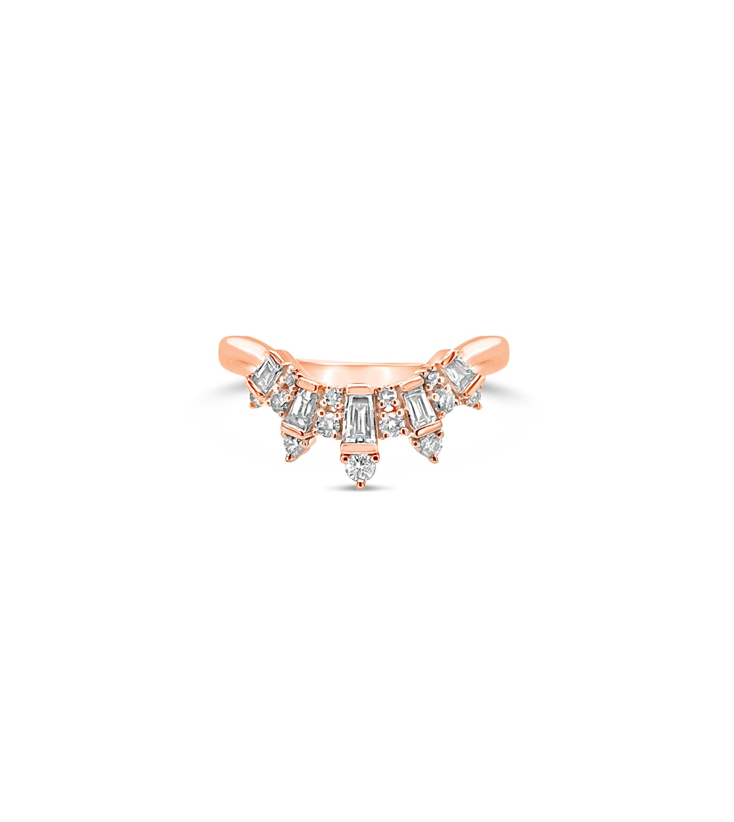 Diamond Baguette Chevron Ring