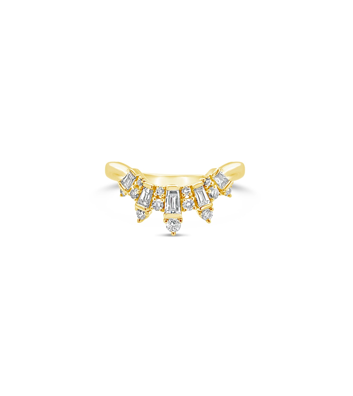 Diamond Baguette Chevron Ring